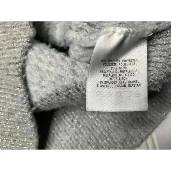 Maeve Anthropologie Women’s XS Metallic Gray Sweater Turtleneck Mock. 315 - Picture 3 of 3